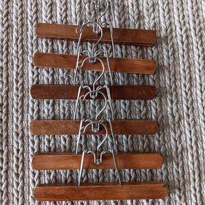 Solid Wood Pant or Skirt Hangers (qty 6)